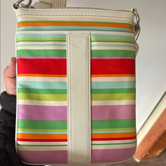 Coach Hampton Multicolor Stripe Crossbody Bag - Picture 1 of 6